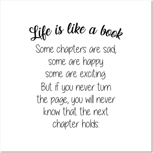 Life Is Like A Book Funny Quote Sayings Daily Posters and Art